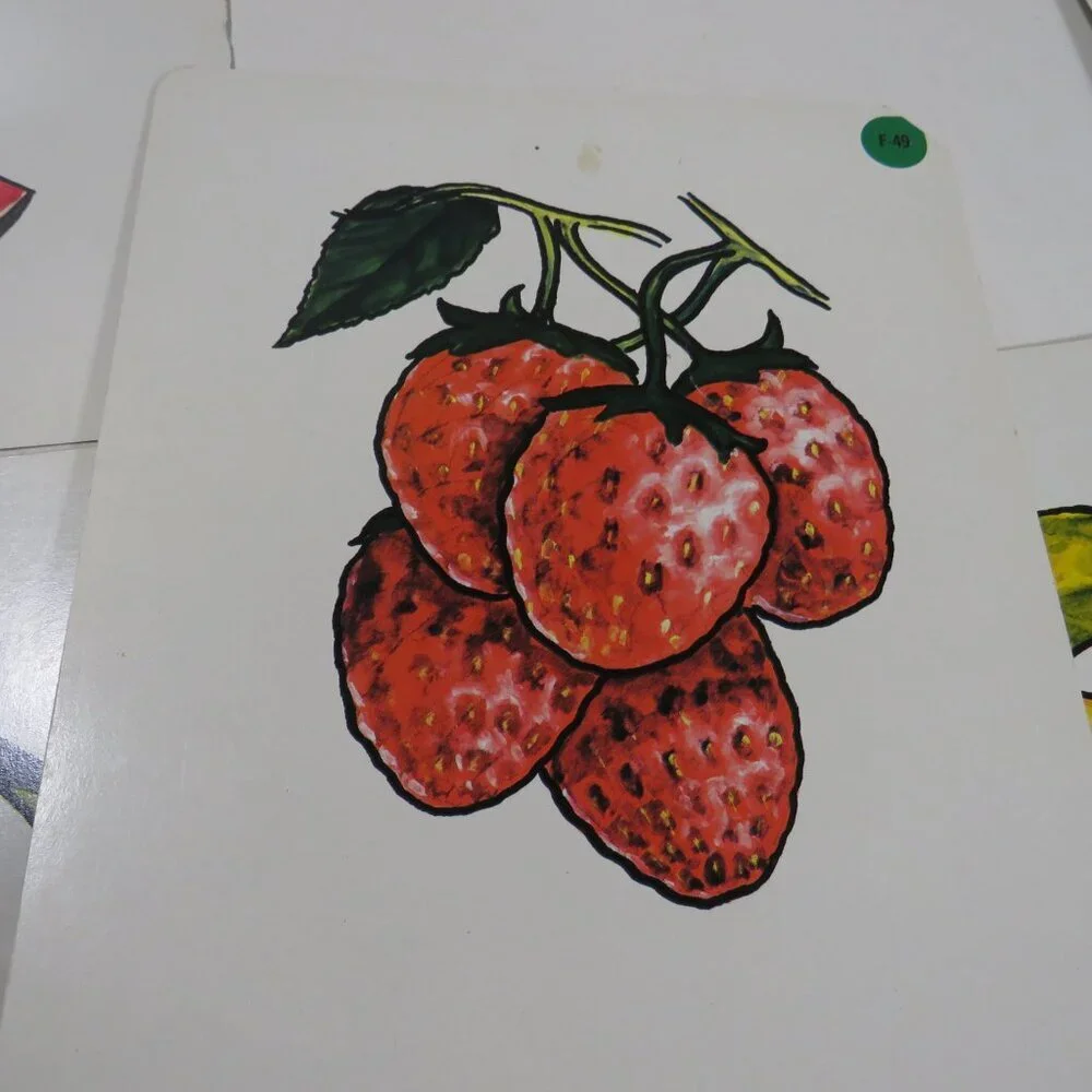 Peabody 60s FOOD Fruits (10) cards Vintage Artwork
